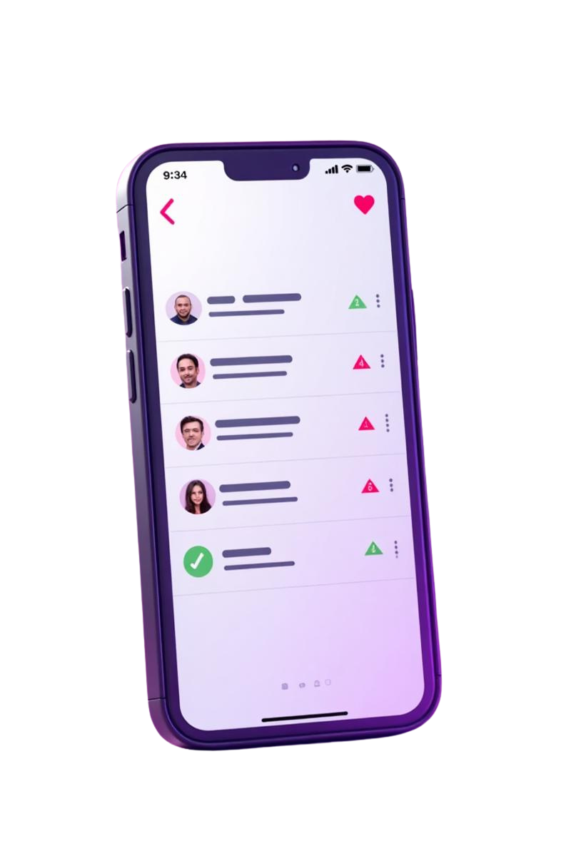 DateFlag AI app interface